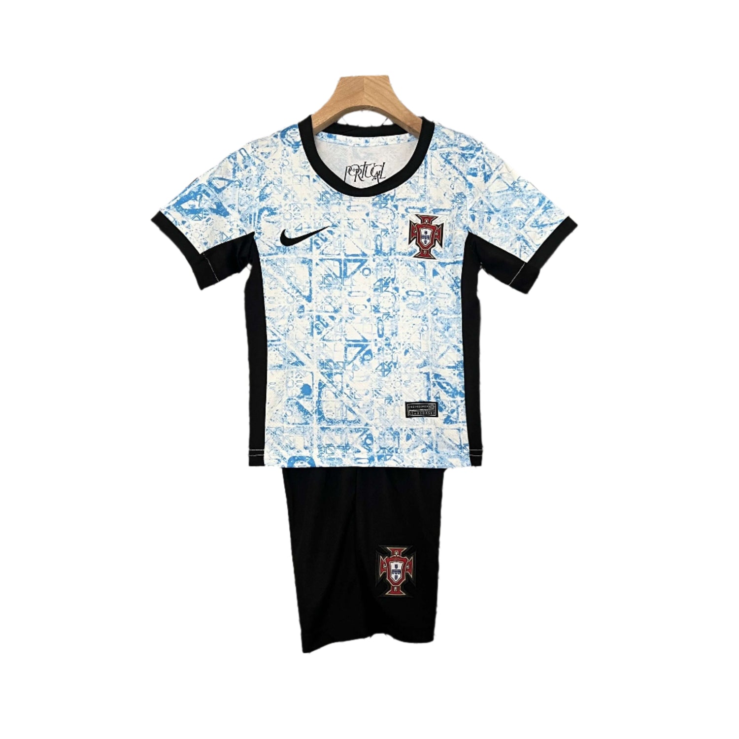 portugal euros 2024 away kids soccer jersey