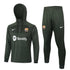 barcelona 23 24 dark green Football Tracksuit with hat