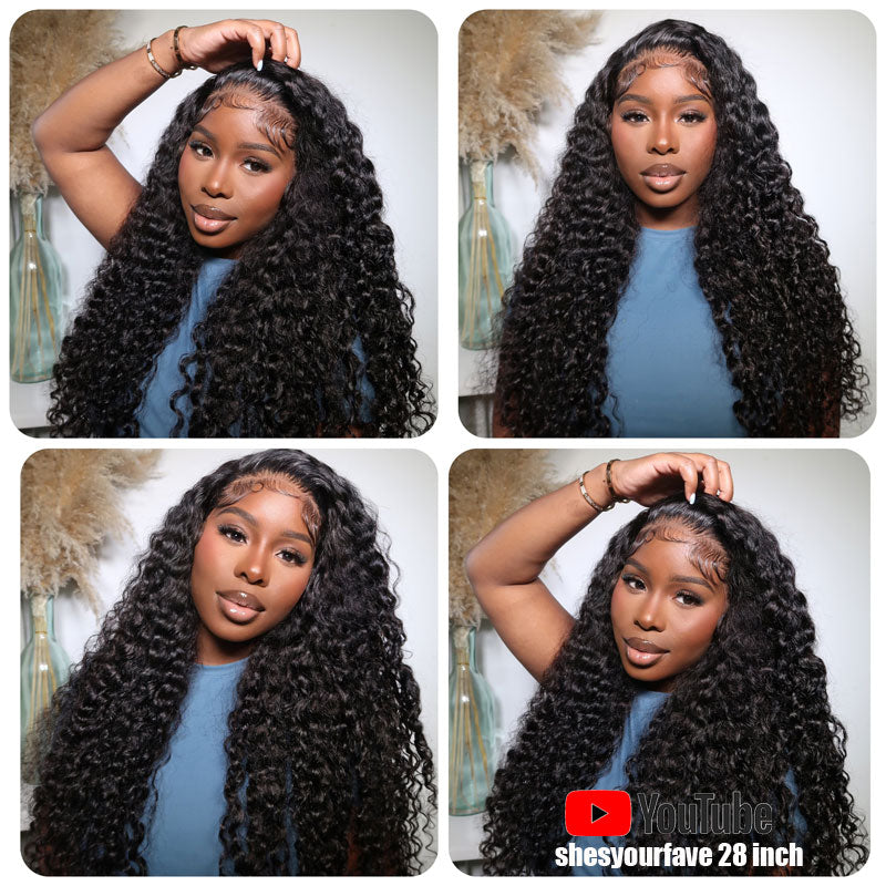 Water Wave Human Hair Wig - HD Lace Front Wigs