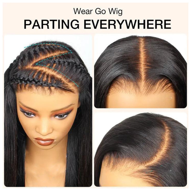 Pre-Bleached Invisible Knots Body Wave Synthetic Wig - HD Lace Wigs