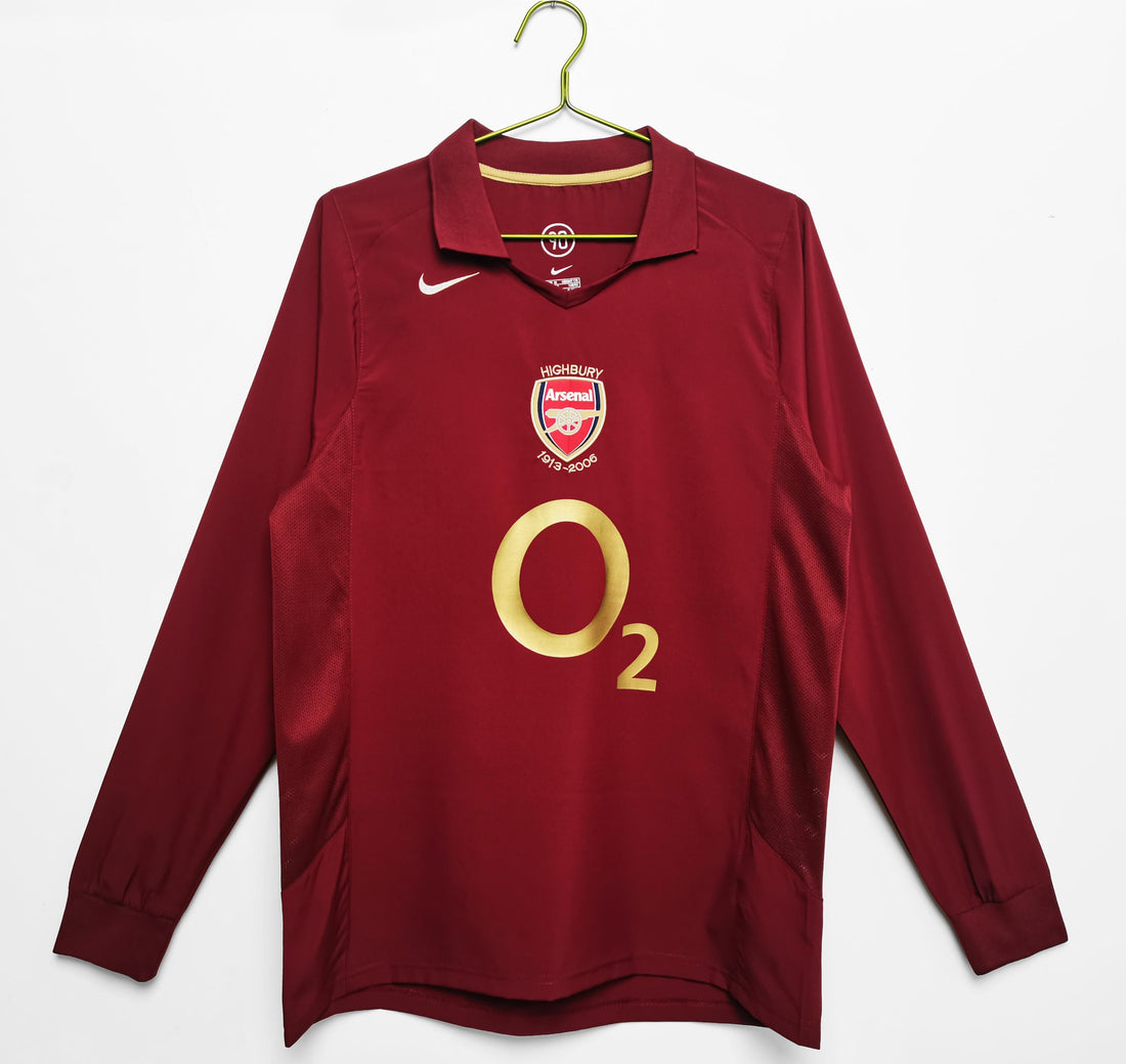 Arsenal Retro Jersey 2005-2006 Long Sleeve O2 Home