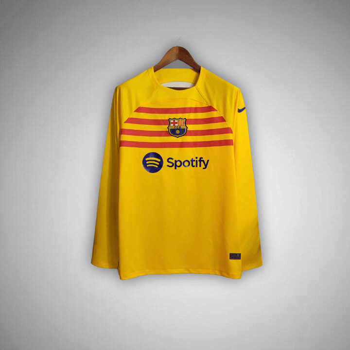 23 24 fc barcelona long sleeve away Jersey