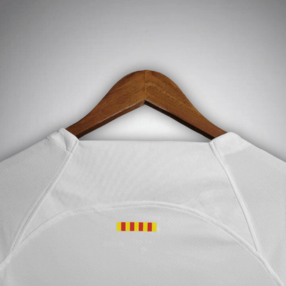 23 24 fc barcelona white long sleeve away Jersey