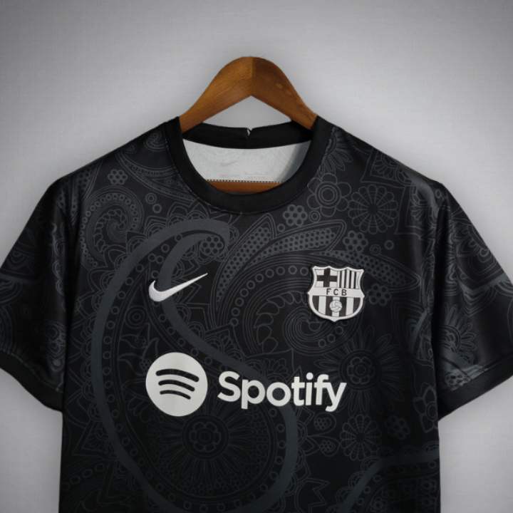 24 25 fc barcelona noir fleur premium Jersey