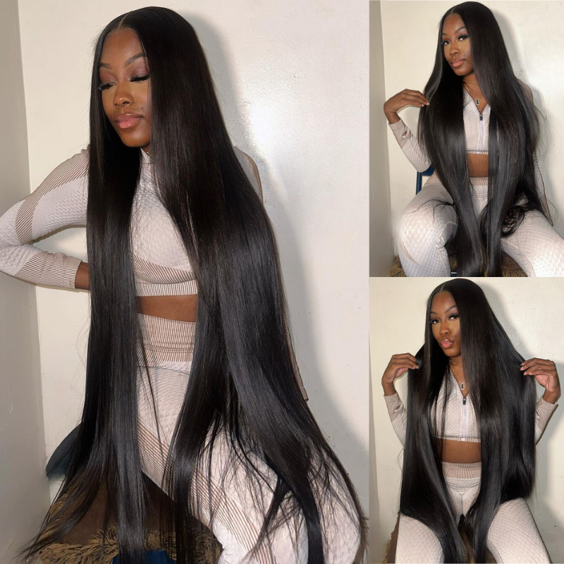 38&quot; Bush Down Straight Human Hair Wig - HD Lace Wigs