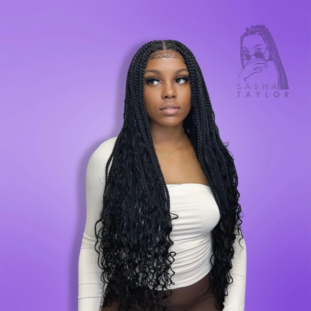 32&quot; Goddess Locs Full HD Lace Front Braided Wigs