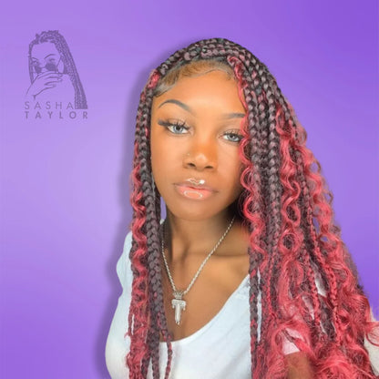 32&quot; Goddess Locs Full HD Lace Front Braided Wigs