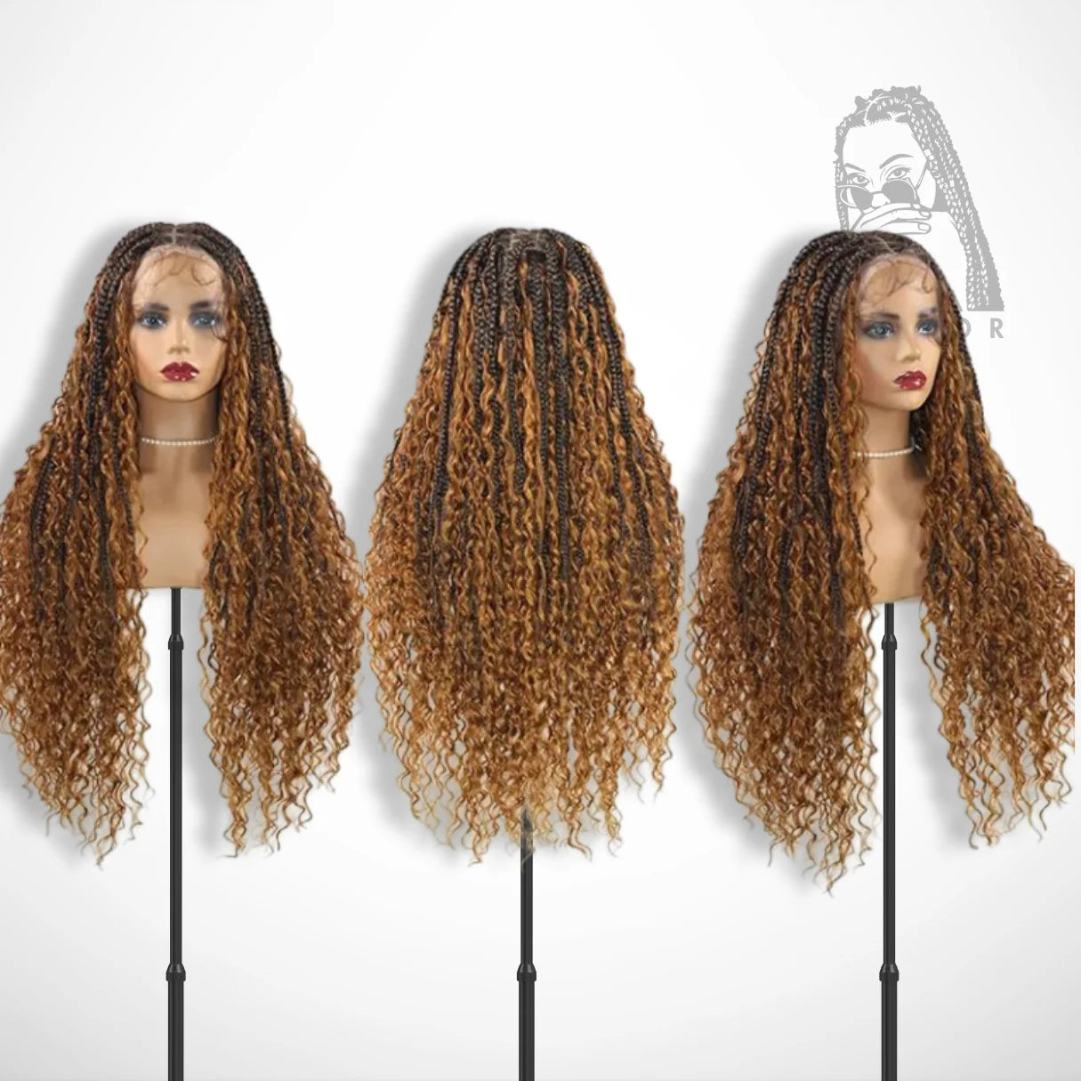 32&quot; Goddess Locs Full HD Lace Front Braided Wigs