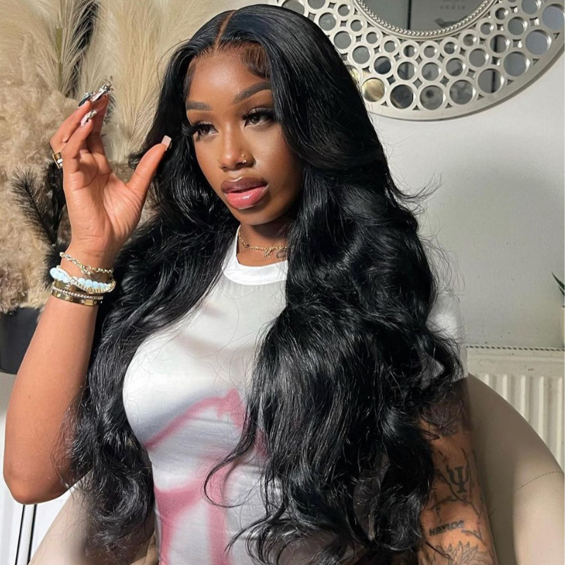 Pre-Bleached Invisible Knots Body Wave Synthetic Wig - HD Lace Wigs