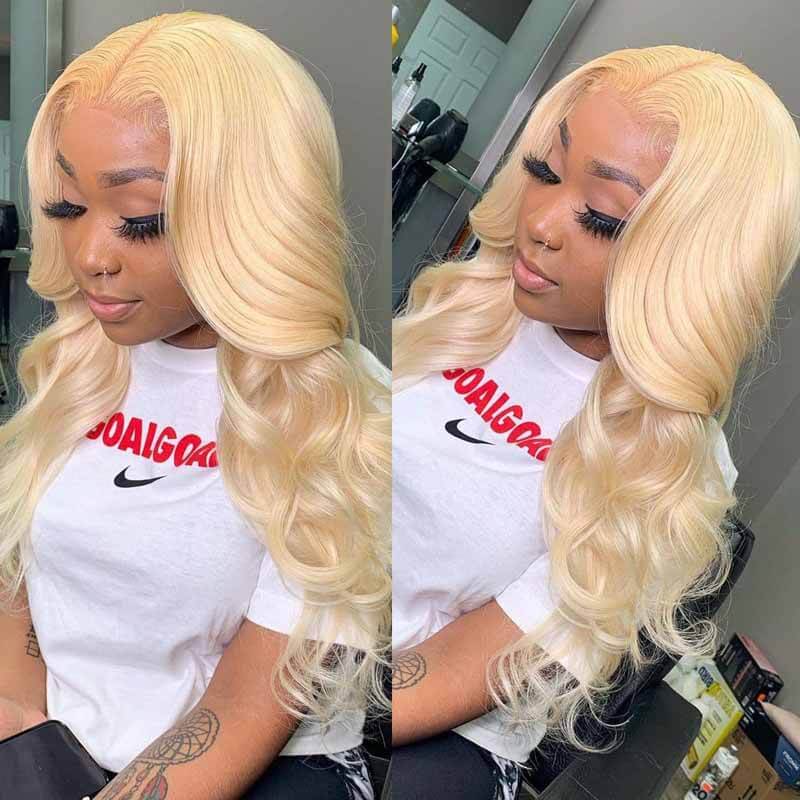 Blonde Body Wave Virgin Human Hair Wig - HD Lace Wig