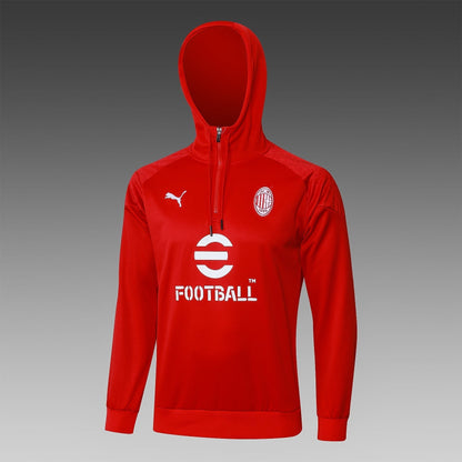 ac milan 23 24 red Football Tracksuit with hat