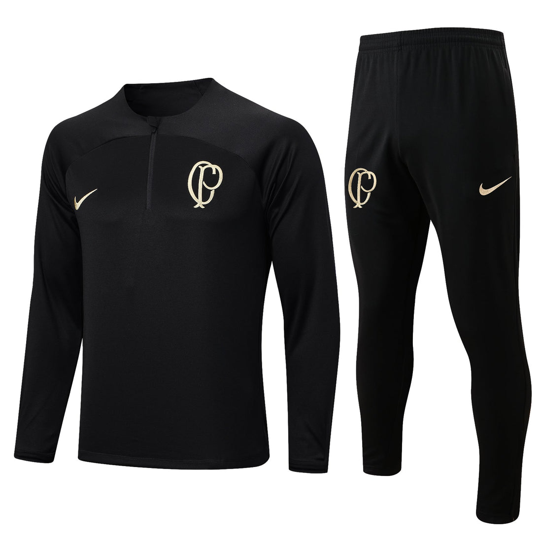 corinthians 23 24 black Football Tracksuit