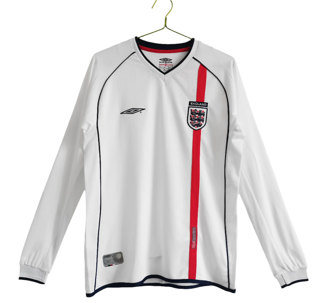 2002 England Home Long Sleeves Jersey