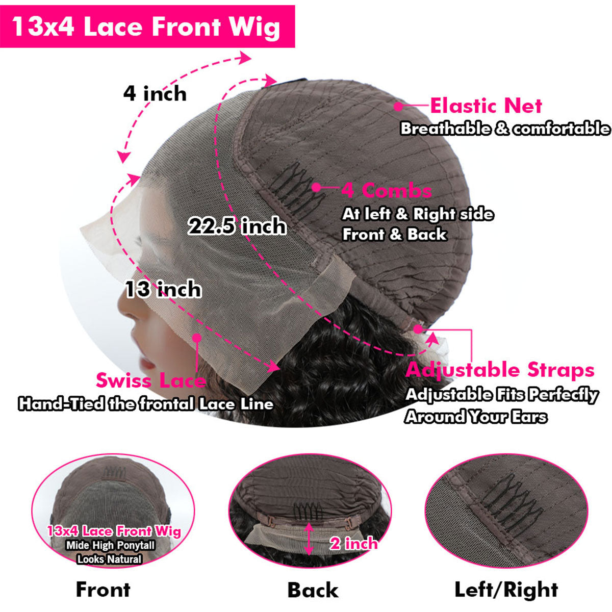 Water Wave Human Hair Wig - HD Lace Front Wigs