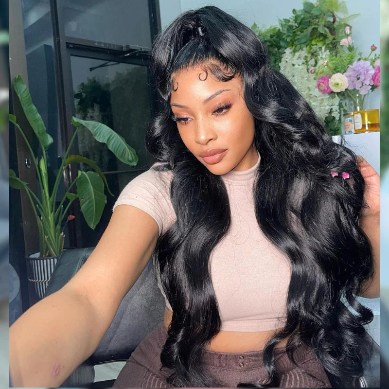 Invisible Knots Body Wave Pre-Bleached Synthetic Wig - HD Lace Wigs