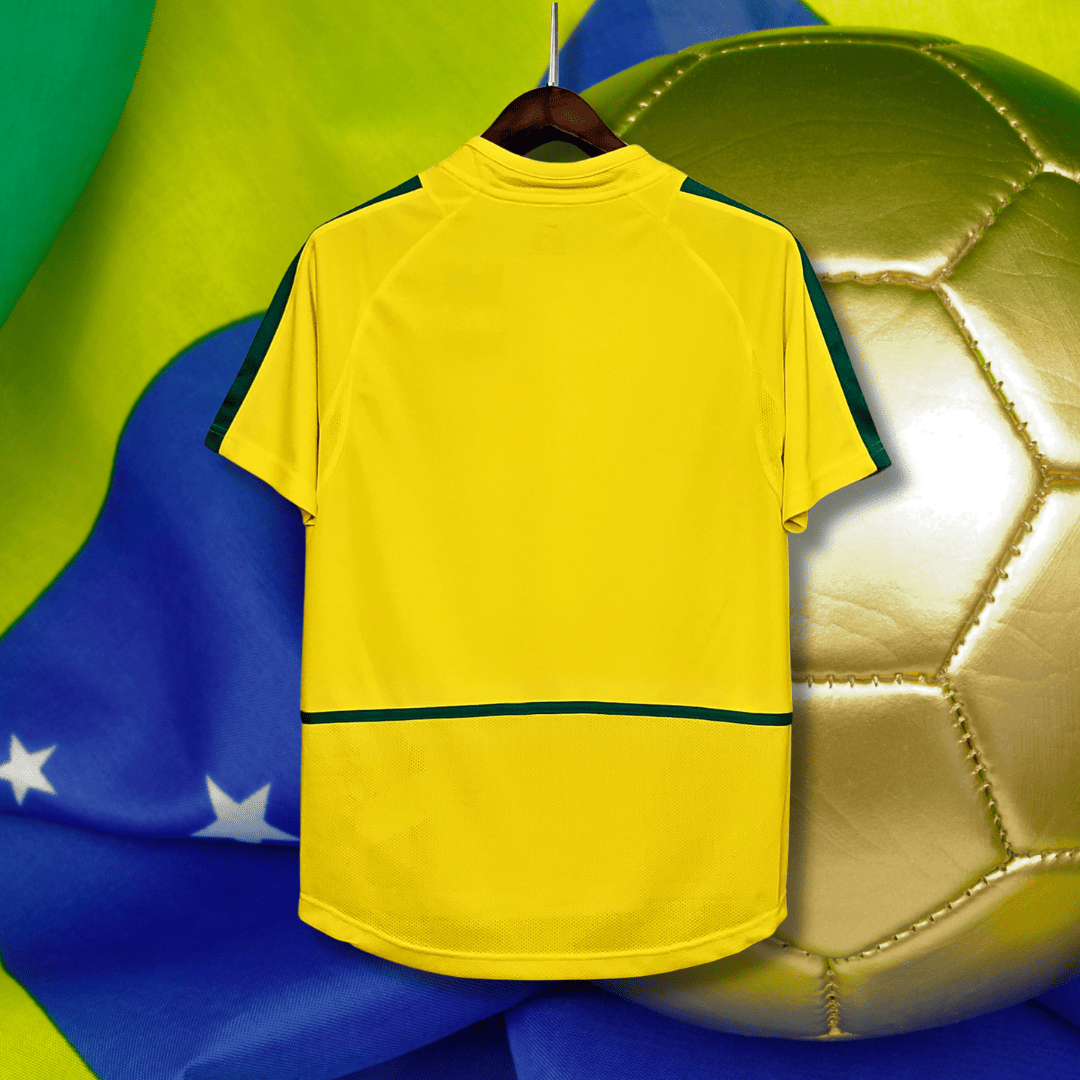 BRAZIL X stussy soccer jersey Concept Football Kit (2002 World Cup Retro) from the back