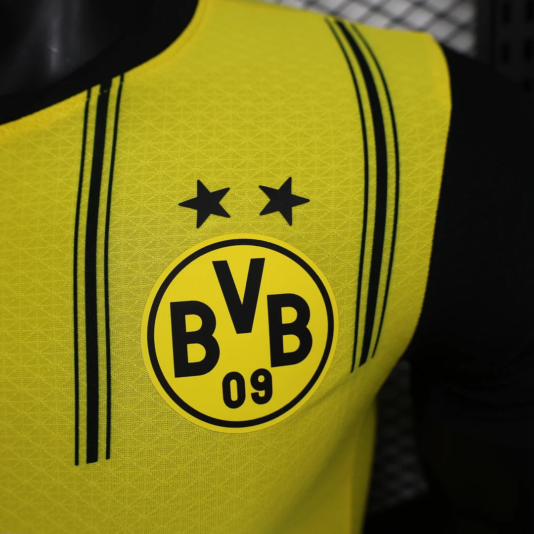 Borussia Dortmund 2024/2025 Home soccer t-Jersey from the front logo