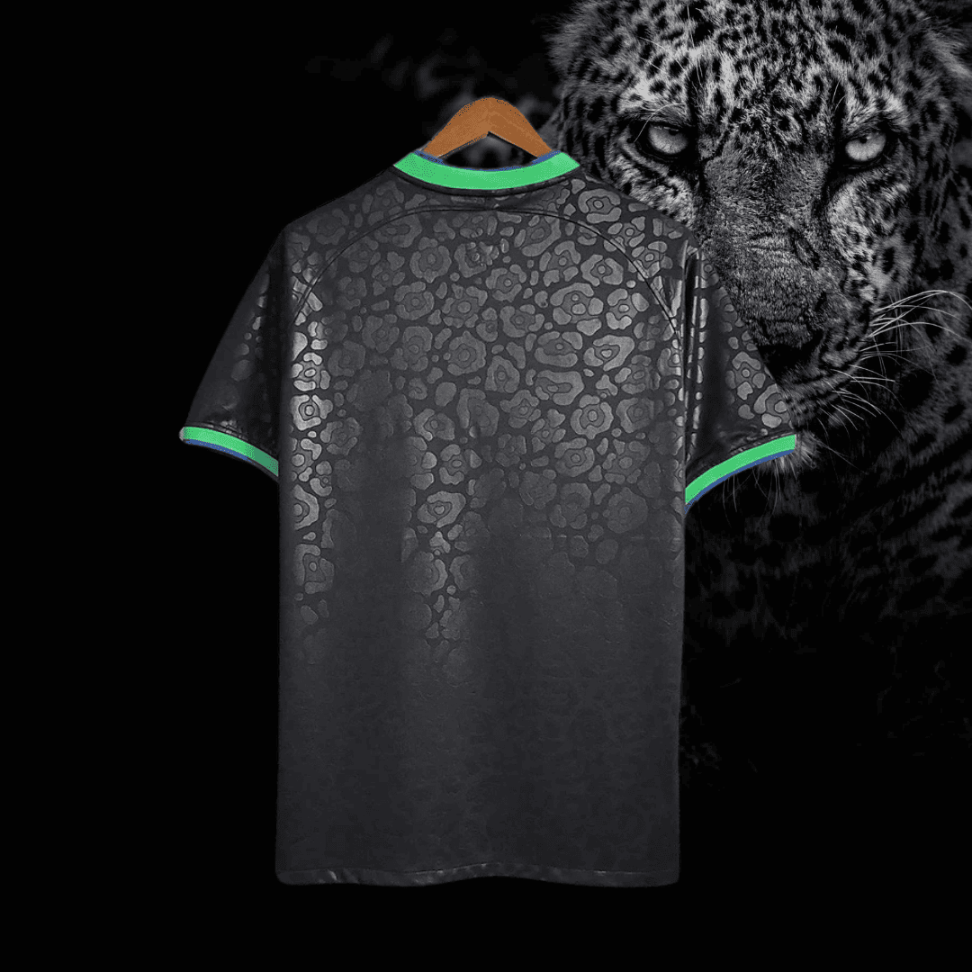 Brazil Black Leopard x stussy soccer jersey Shirt  Special Edition football kit soccer jersey tshirt