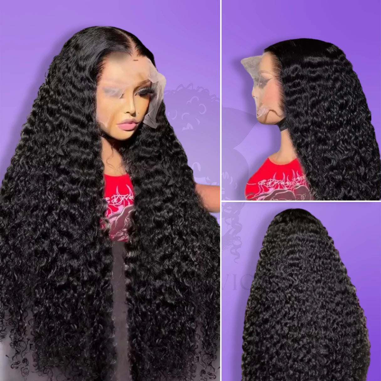 Deep Wave Transparent HD Lace Front Wigs – Curly Brazilian Human Hair Wigs