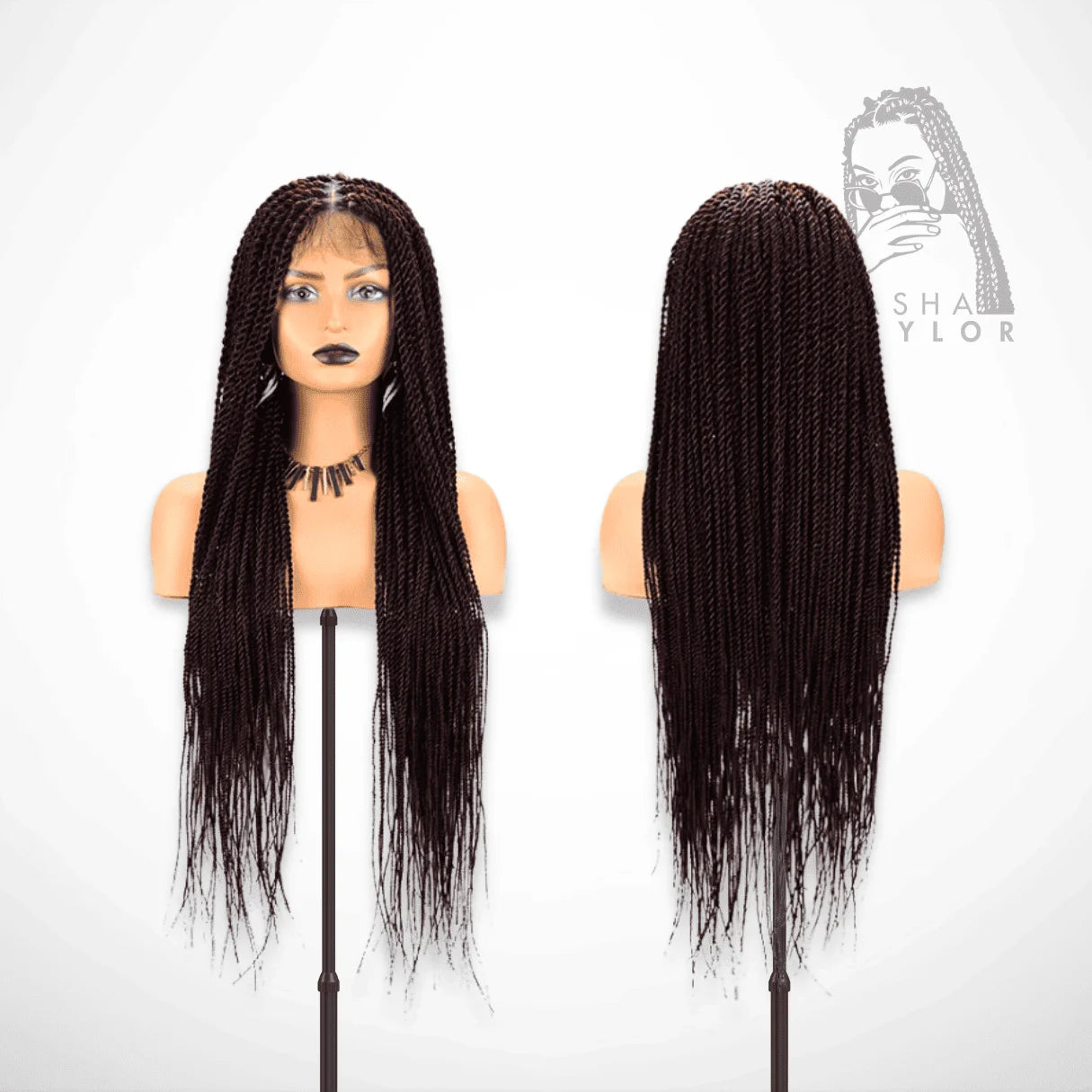 Goddess Box HD Lace Front Braided Wigs – Full Lace Synthetic Twist Braids