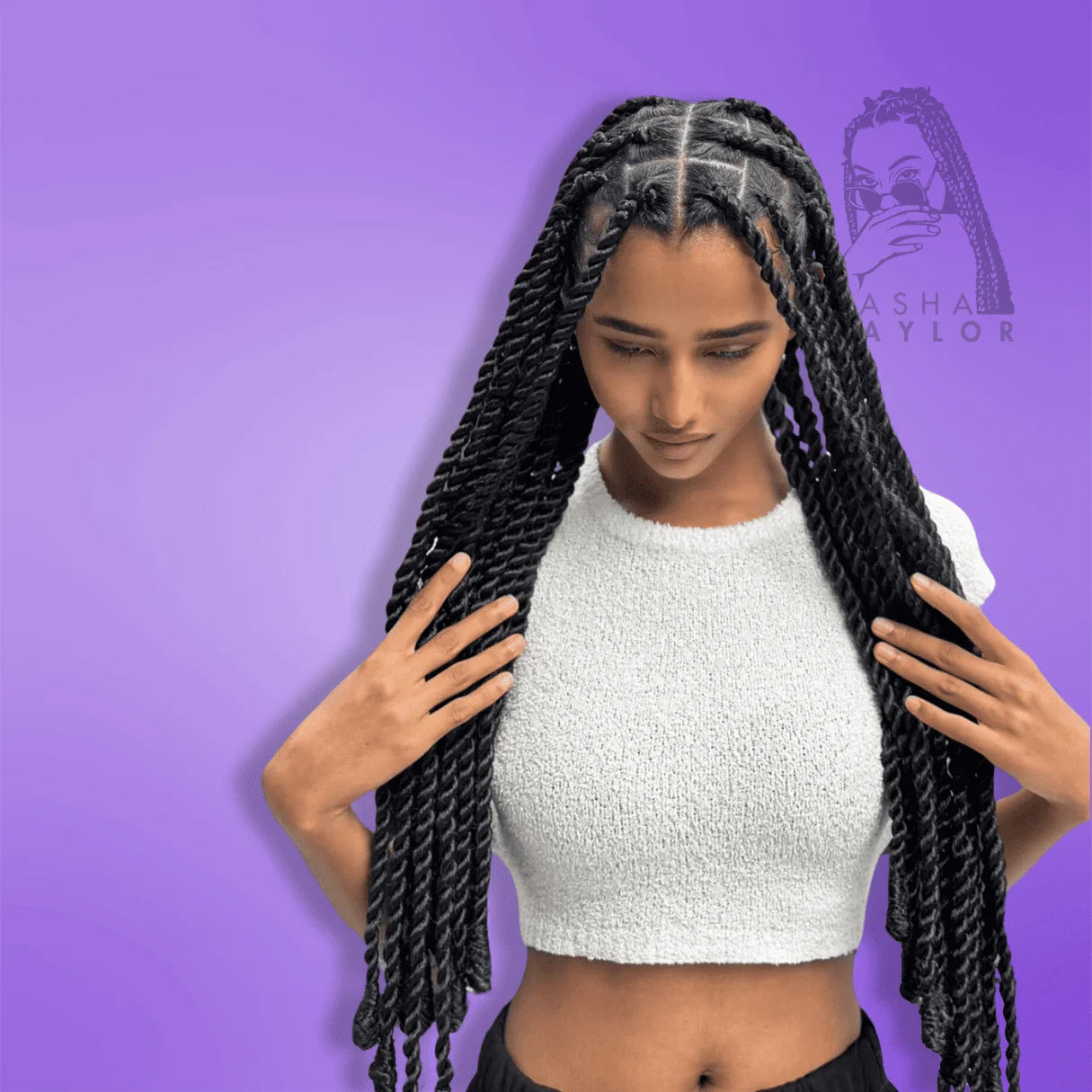 Goddess Box HD Lace Front Braided Wigs – Full Lace Synthetic Twist Braids