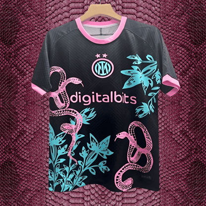 Inter Milan Rose Snake 2024 2025 Special Edition Jersey from the front