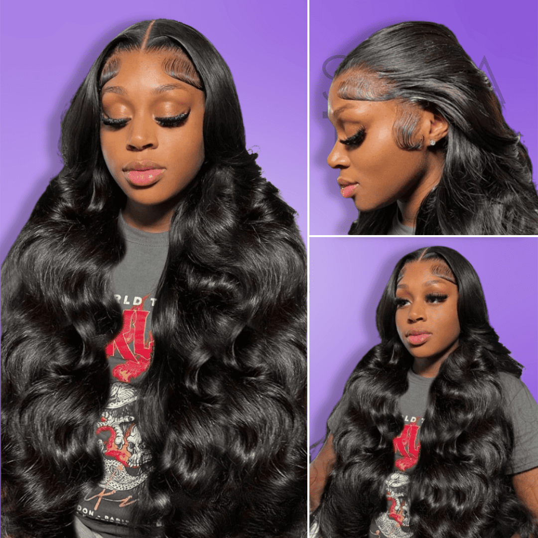 Loose Wave Lace Front Wig With Bangs - Curtain Bangs