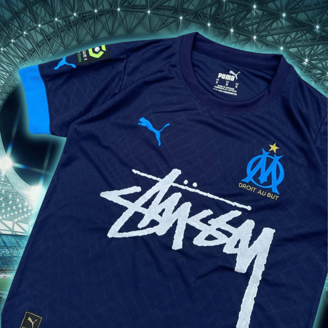 Marseille stussy soccer jersey Kit