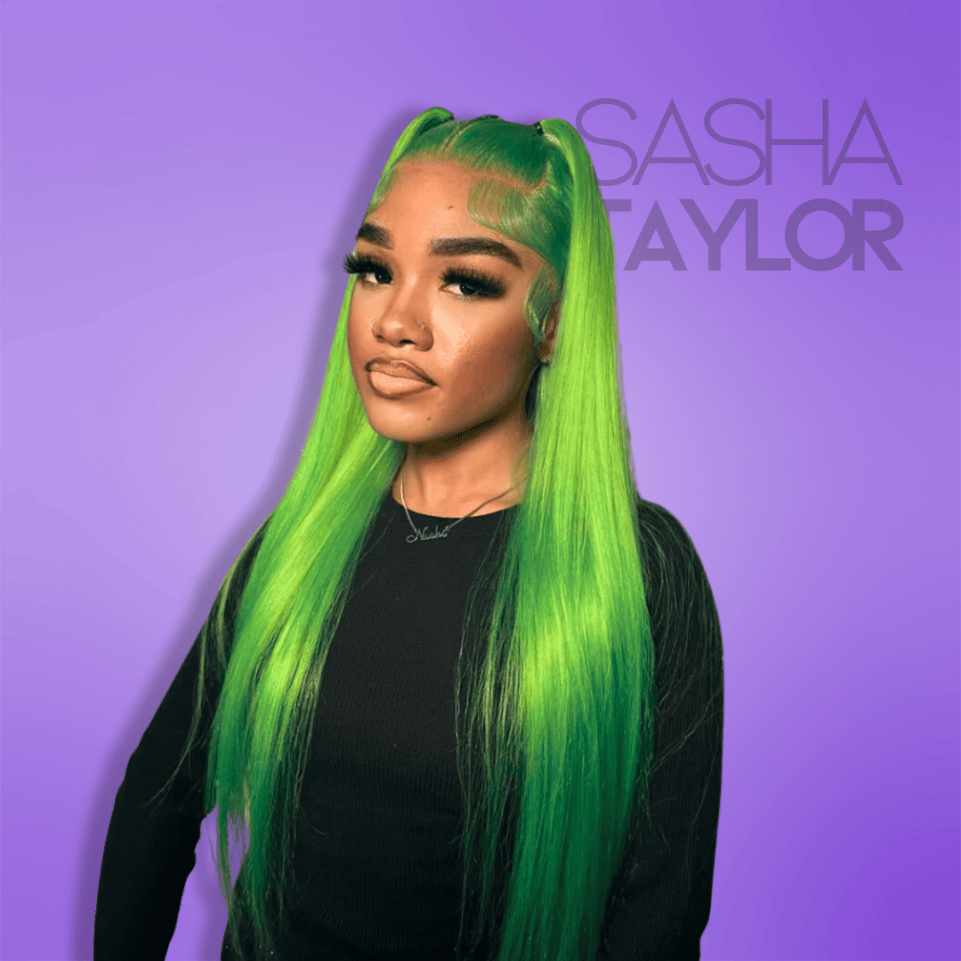 Pastel Green Straight Virgin Human Hair Wig - HD Lace Front