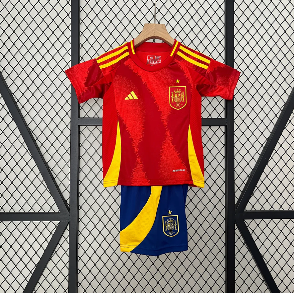 spain home kids soccer jersey 2024 2025