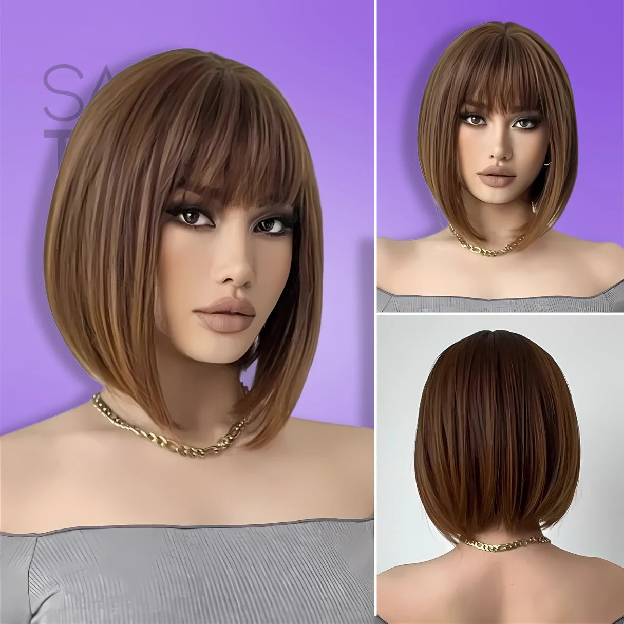 Short Bob Wig with Bangs