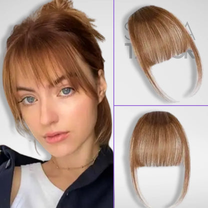 light ginger Silky Smooth Clip-In Bangs  | Natural Fringe for Easy Daily Wear