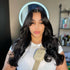 Straight Body Wavy Synthetic Wig With Bangs - HD Lace Wig