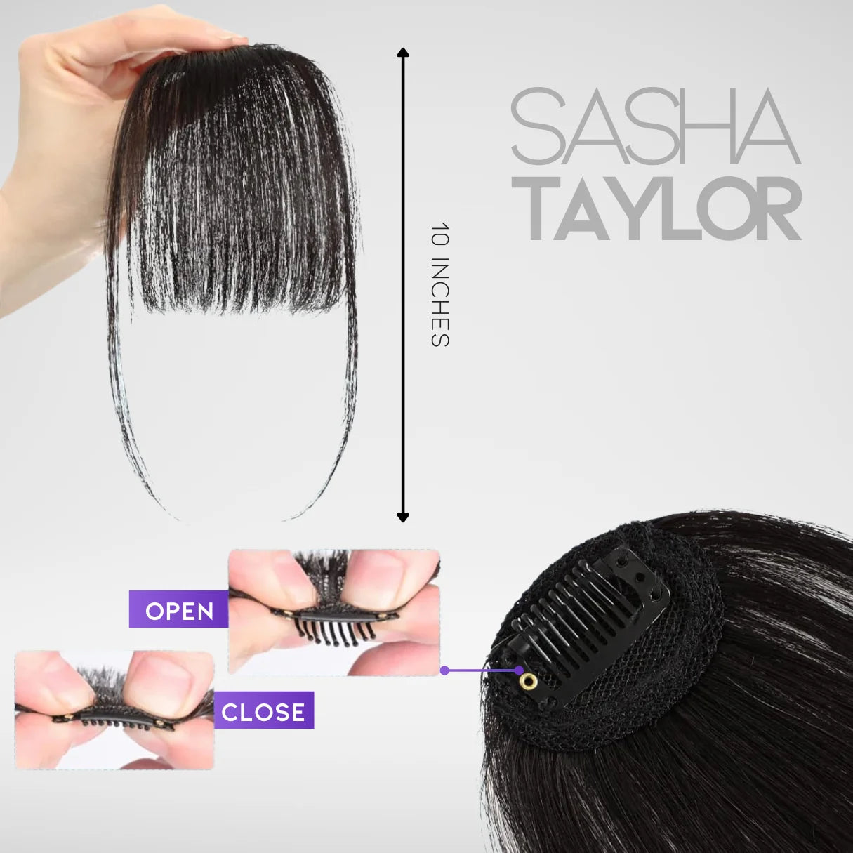 Synthetic Clip-In Bang With Temples | Natural Fringe for Easy Daily Wear