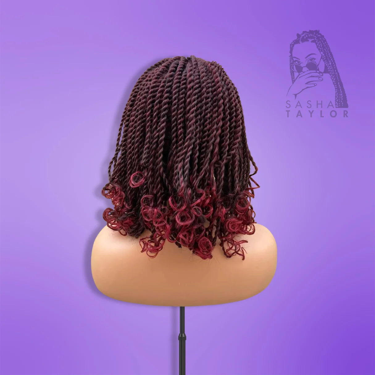 Synthetic Short Ombre Box Braided Wigs