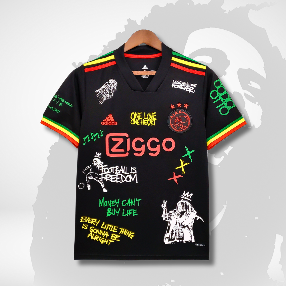 AJAX 2023/24 „BOB MARLEY“ LIMITIERTE AUFLAGE-TRIKOT (LÖWE)