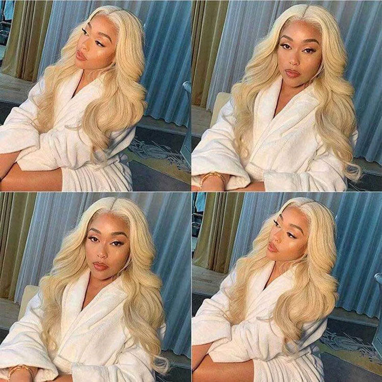 Blonde Straight &amp; Body Wave Human Hair Wig - HD Lace Wigs