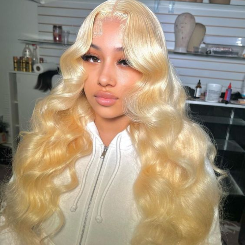 Blonde Body Wave Virgin Human Hair Wig - HD Lace Wigs