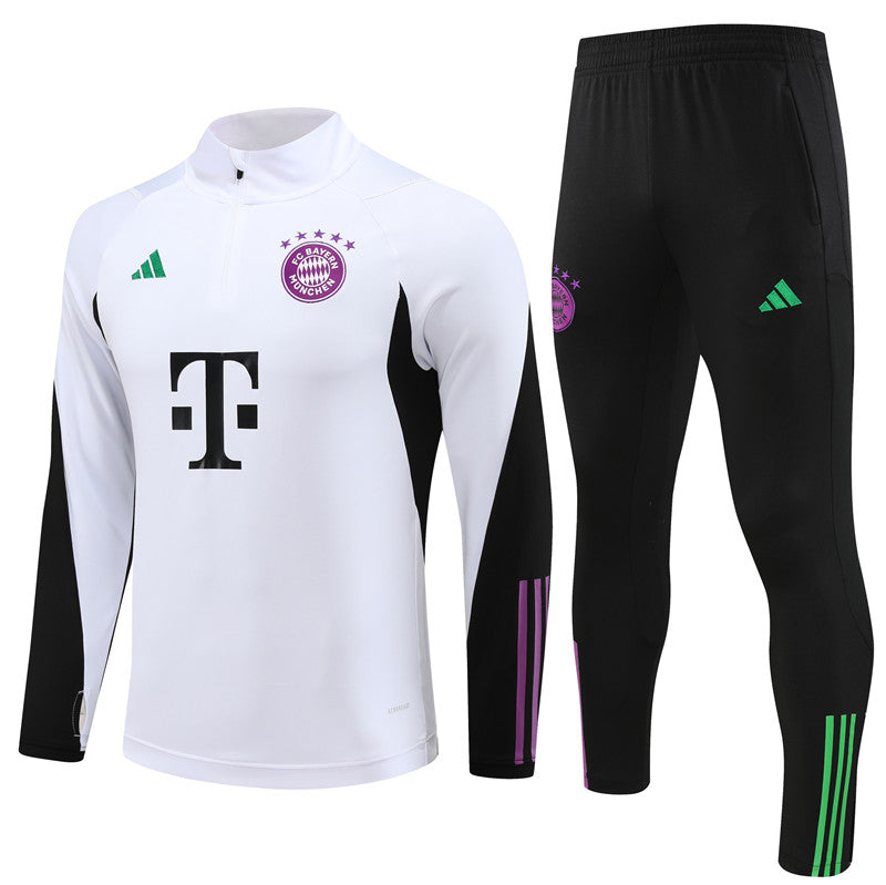 bayern munich 23 24 white Football Tracksuit