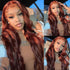 Red Brown Body Wave Human Hair Wig - HD Lace Wigs