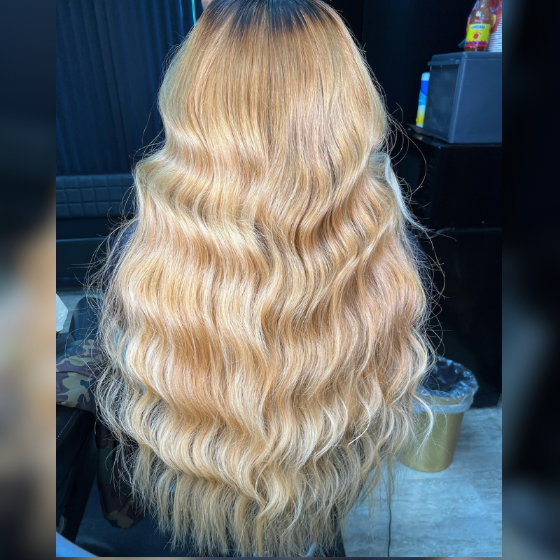 Blonde Synthetic Wavy Lace Front Wig