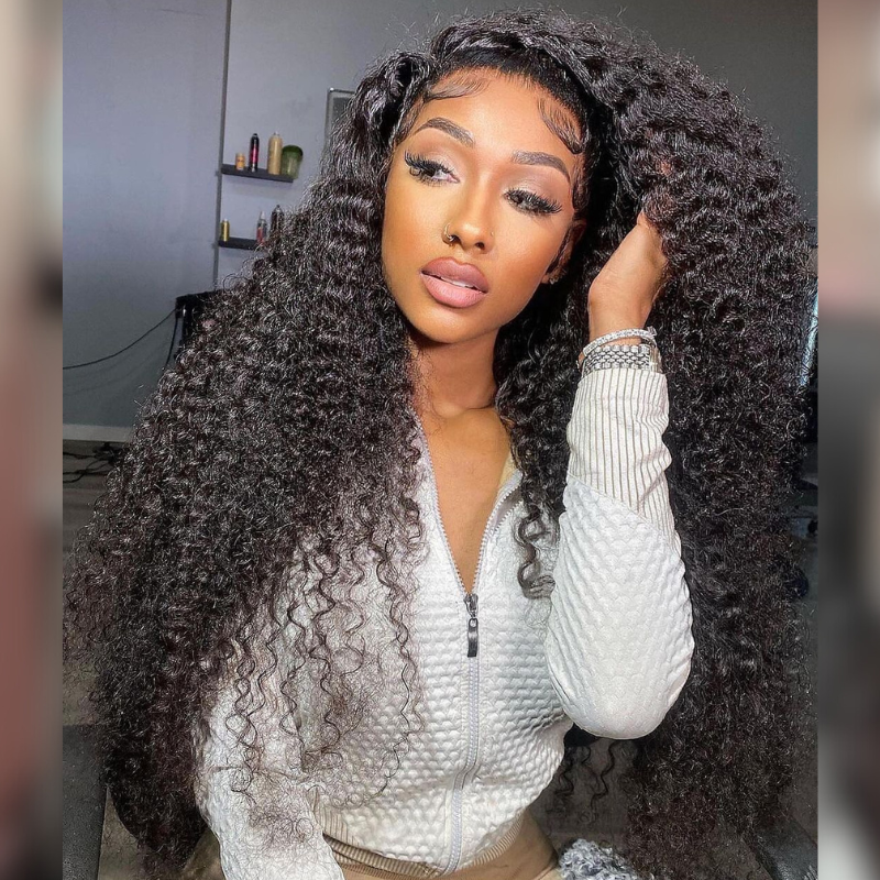 Pre-Bleached Curly Synthetic Wig - HD Lace Wigs