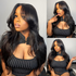 Body Wave Human Hair Wig With Bangs - HD Lace Wig