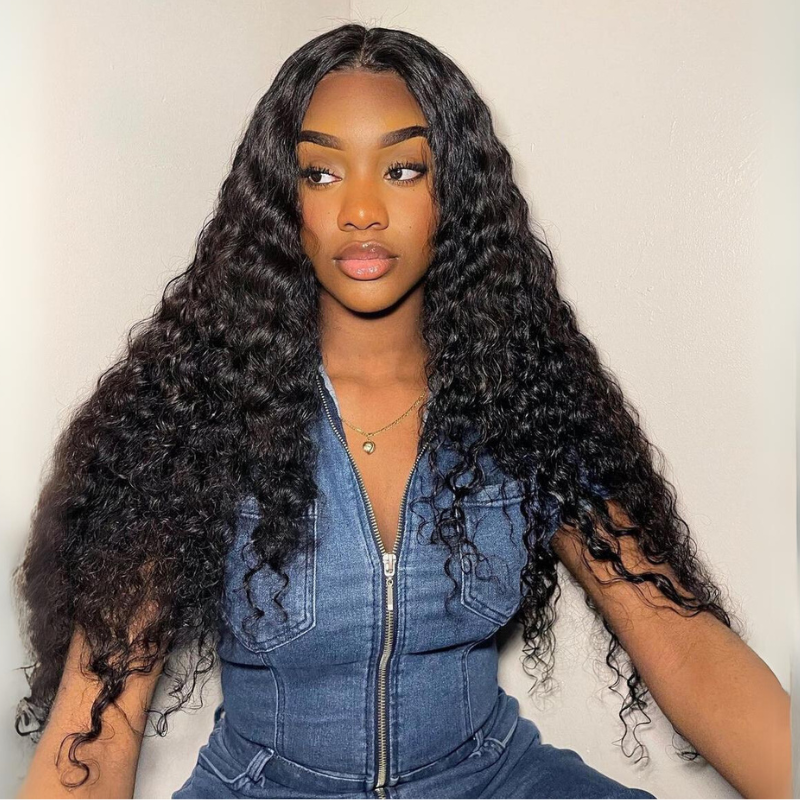 38&quot; Long Buss Human Hair Wig With Bangs - HD Lace Wigs