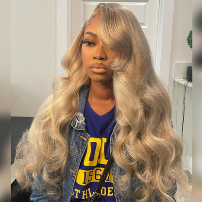 Dirty Ash Blonde Body Wave Human Hair Wig - HD Lace Wigs