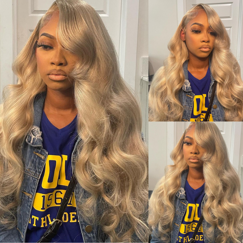 Dirty Ash Blonde Body Wave Human Hair Wig - HD Lace Wigs