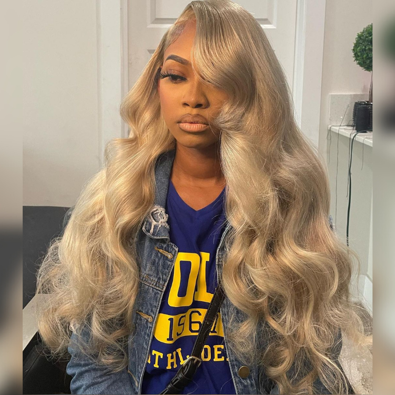 Dirty Ash Blonde Body Wave Human Hair Wig - HD Lace Wigs