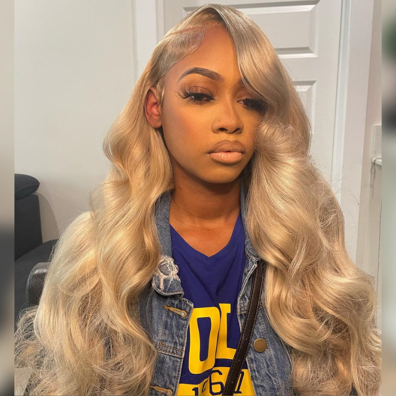 Dirty Ash Blonde Body Wave Human Hair Wig - HD Lace Wigs