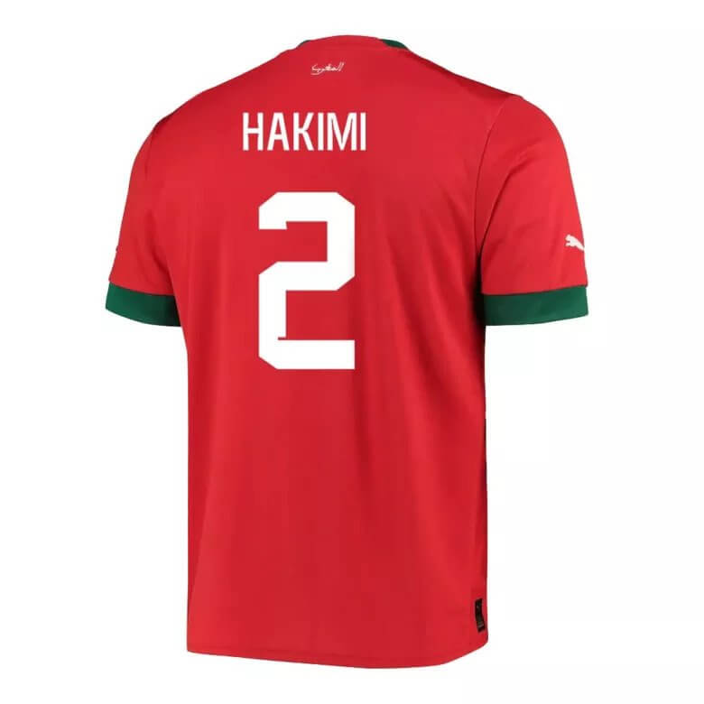 hakimi 2 morocco home jersey world cup 2022