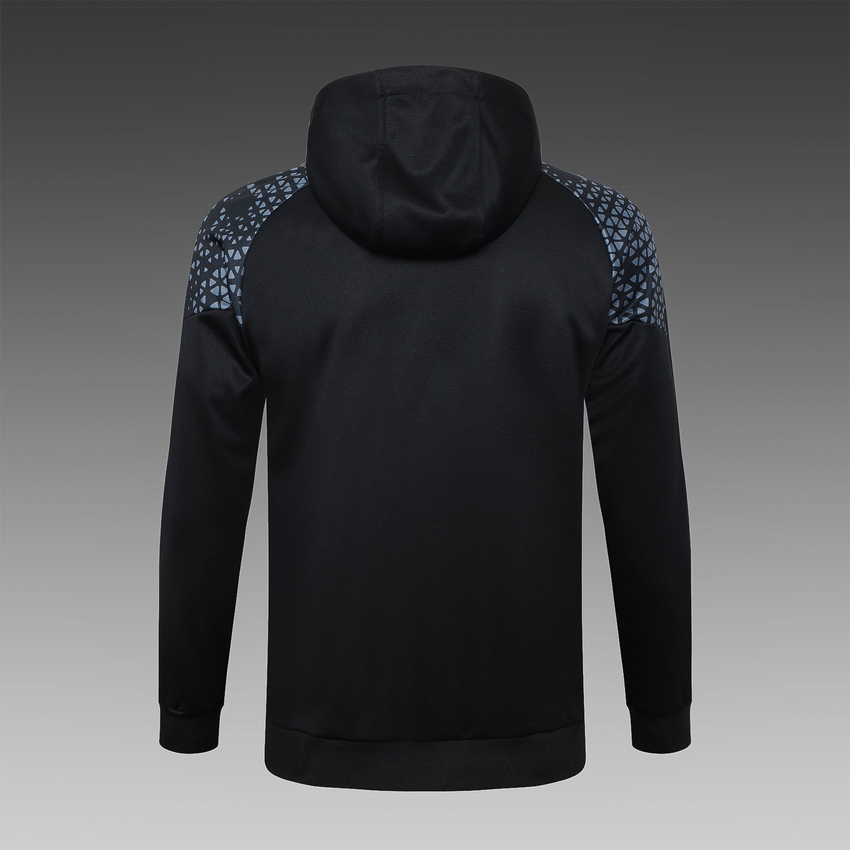 marseille 23 24 black Football Tracksuit hoodie